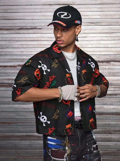 Men's Casual All-Over Print Summer Shirt