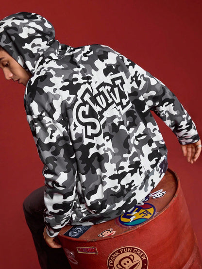 Paul Frank X SHEIN Men Cartoon Camo Hoodie