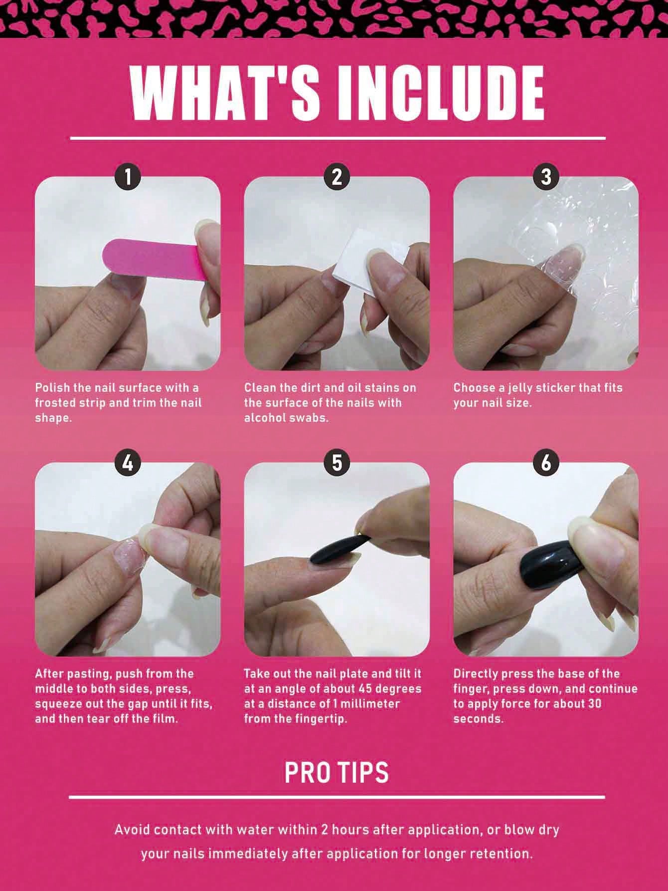 24pcs Summer Flower & Pearl Ombre French Almond Nails