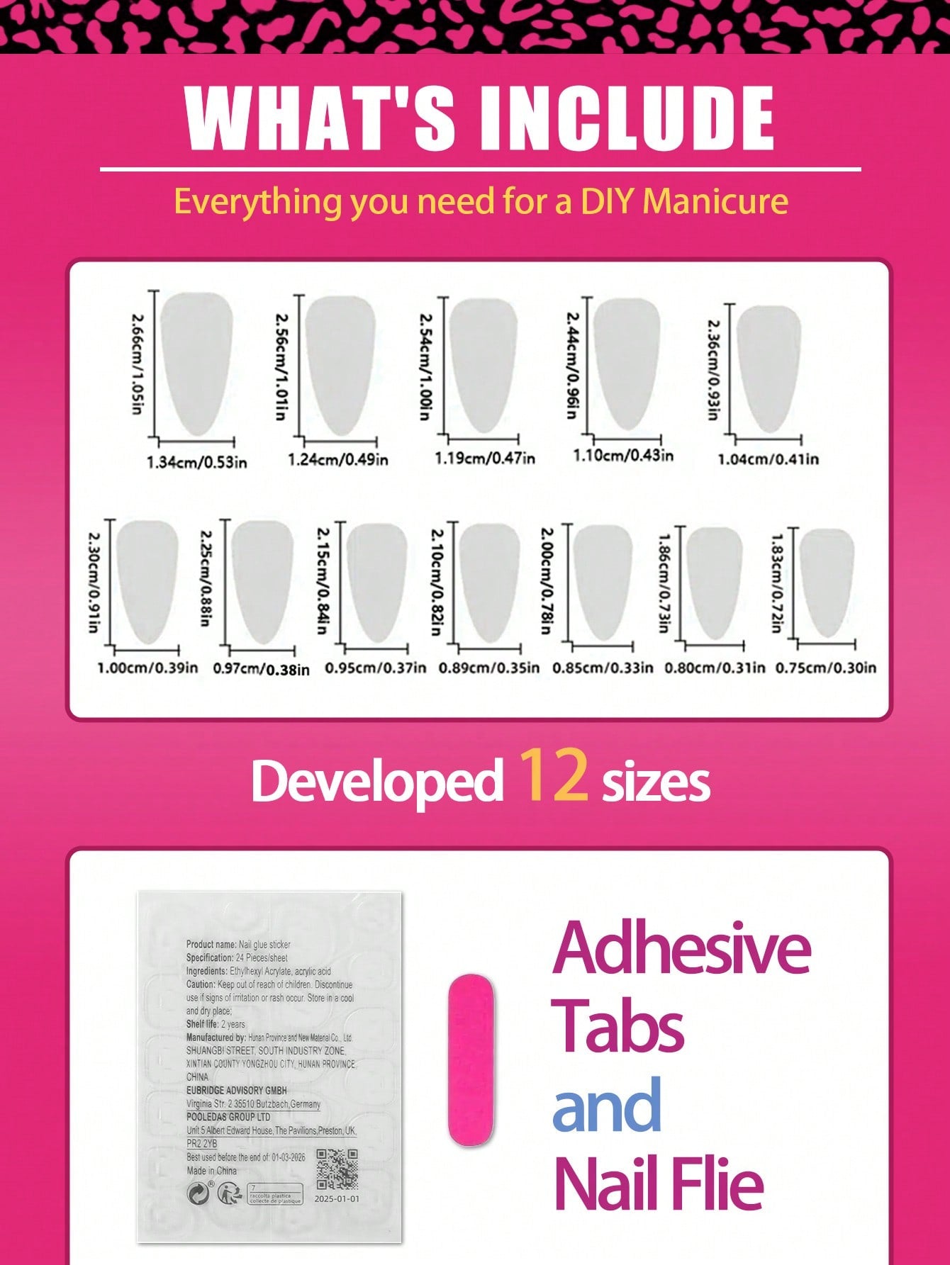 24pcs Summer Flower & Pearl Ombre French Almond Nails