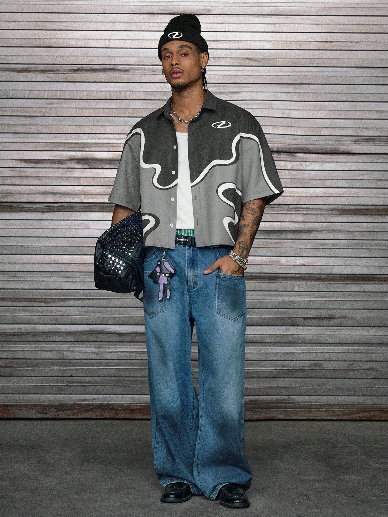 Men's Loose Digital Print Shirt