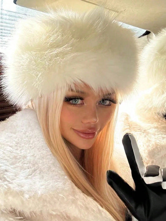 Fashionable Brown Furry Winter Hat
