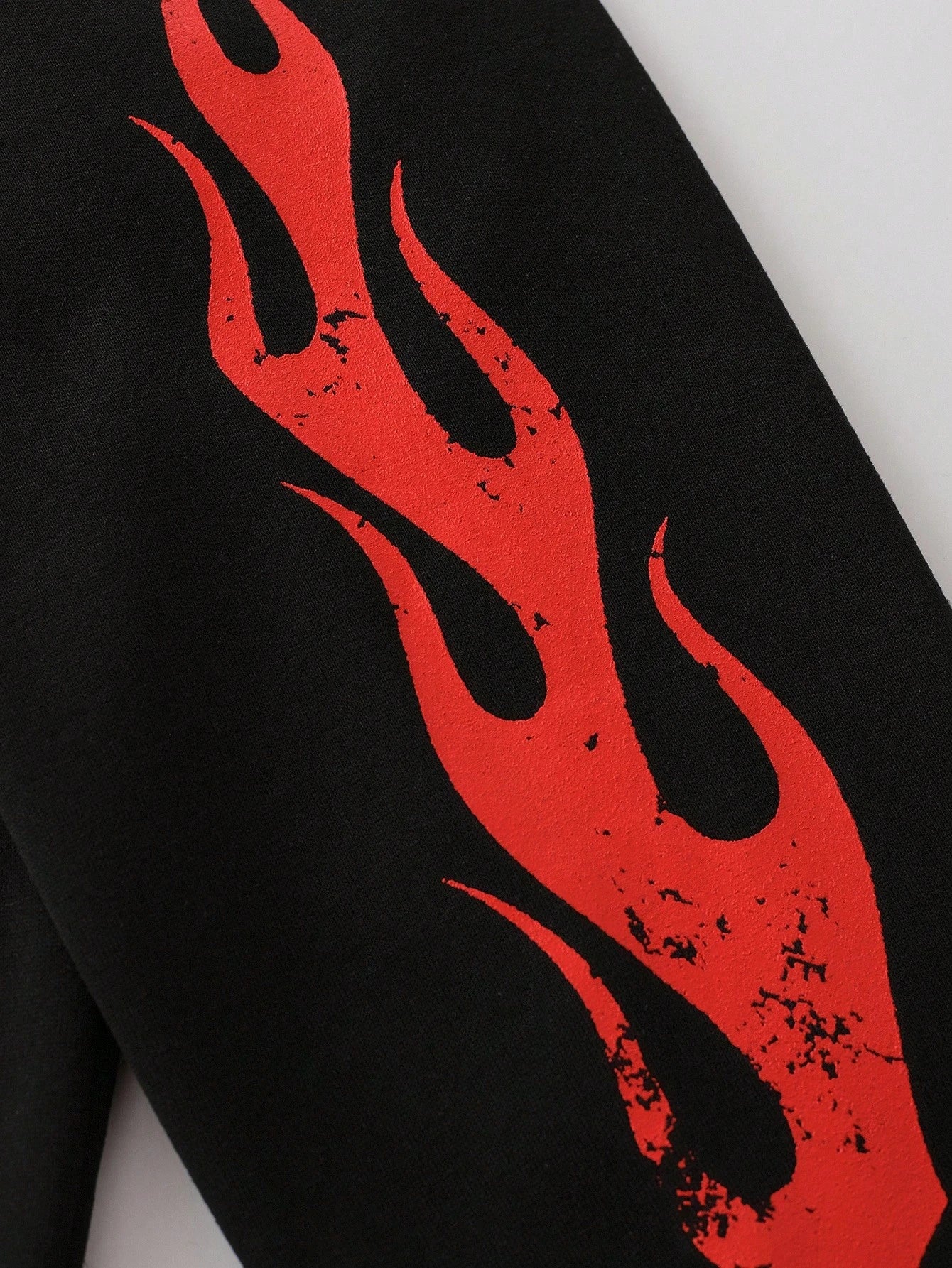 Men Street Life Boxer Character Loose Cropped Hoodie