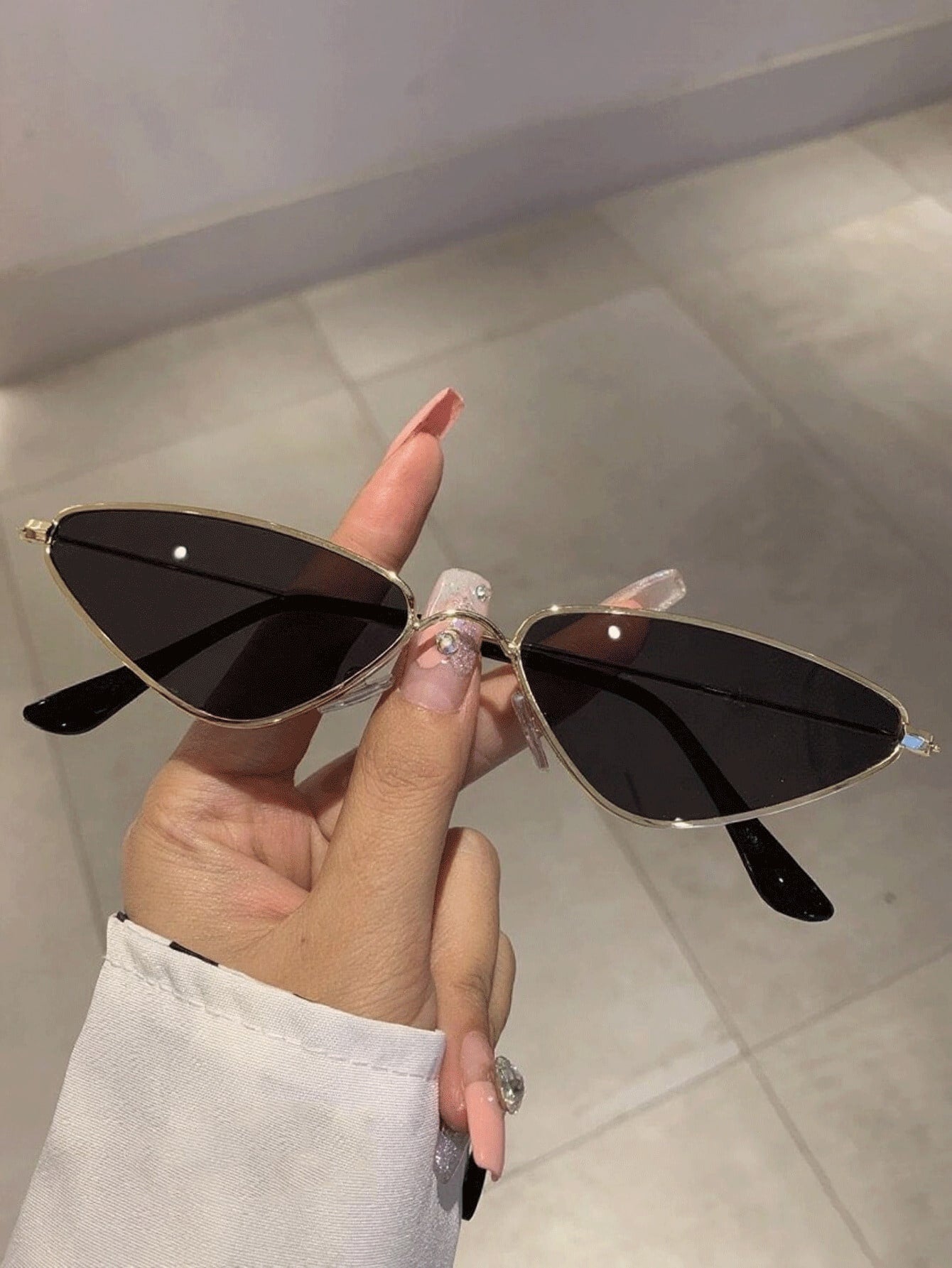 Triangle Metal Small Frame Ocean Slice Street Glasses
