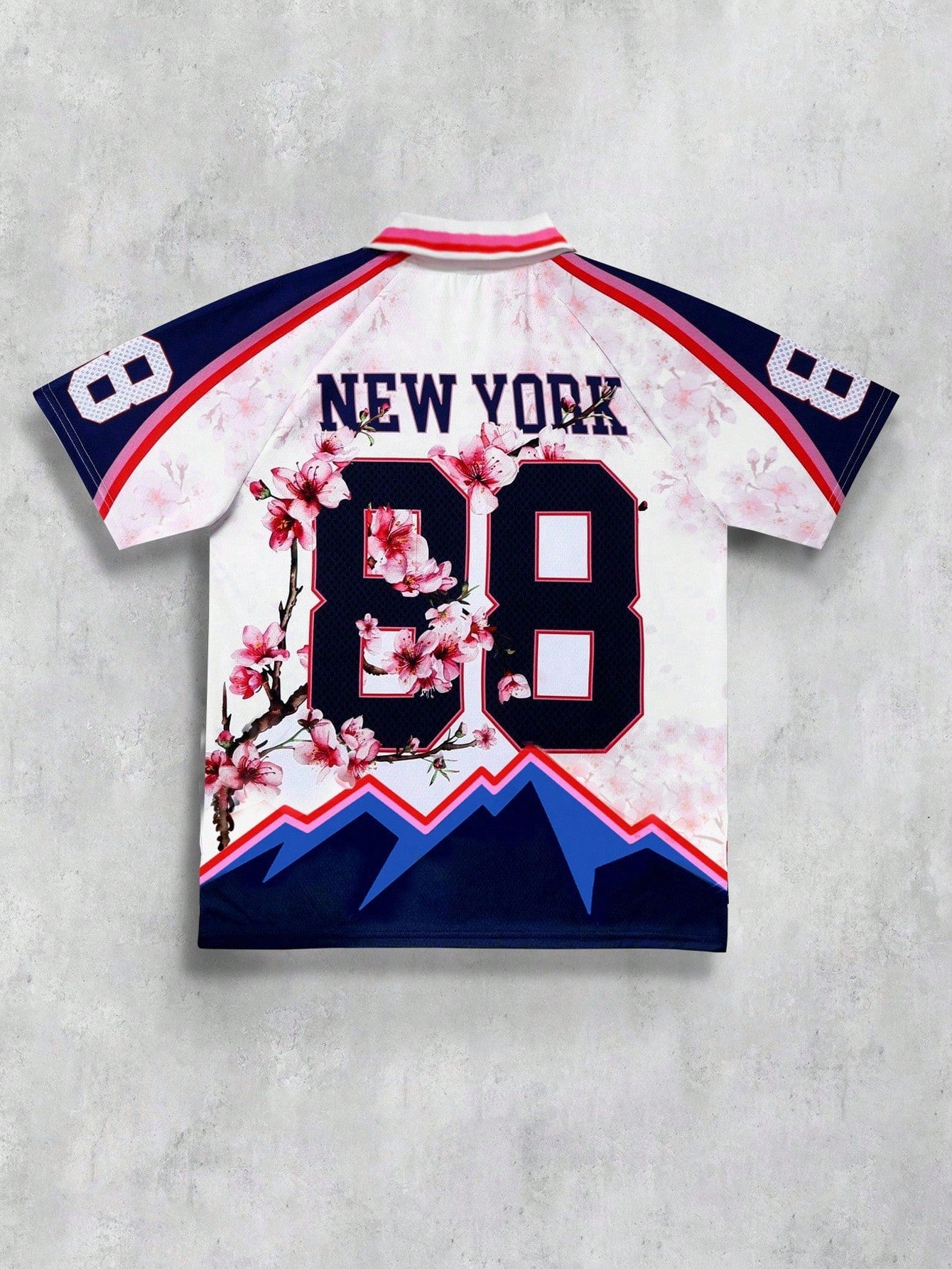 Casual White Animal Print Drop Shoulder Polo Soccer Style Jersey