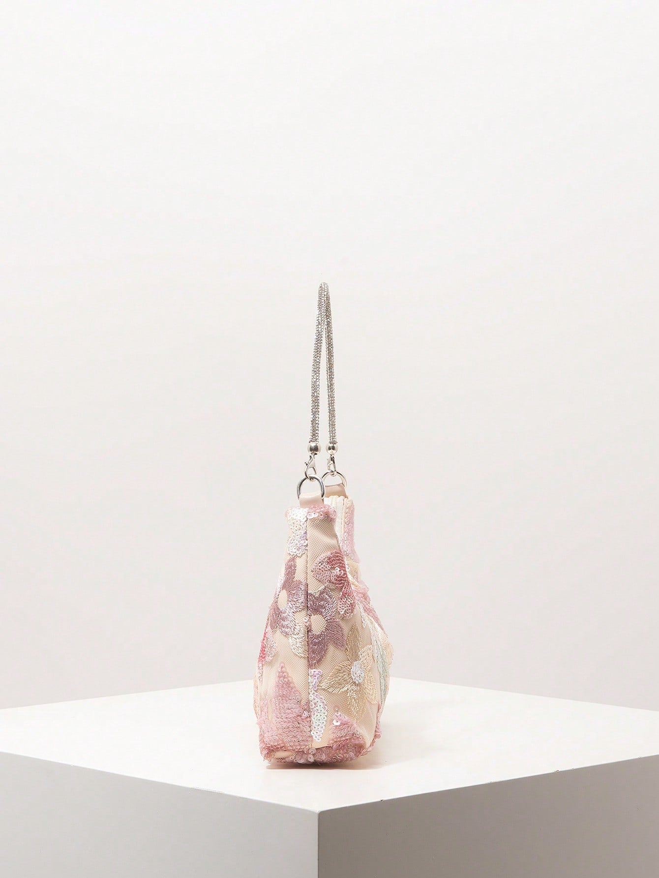 Elegant Floral Sequin Evening Bag for Bridal & Prom