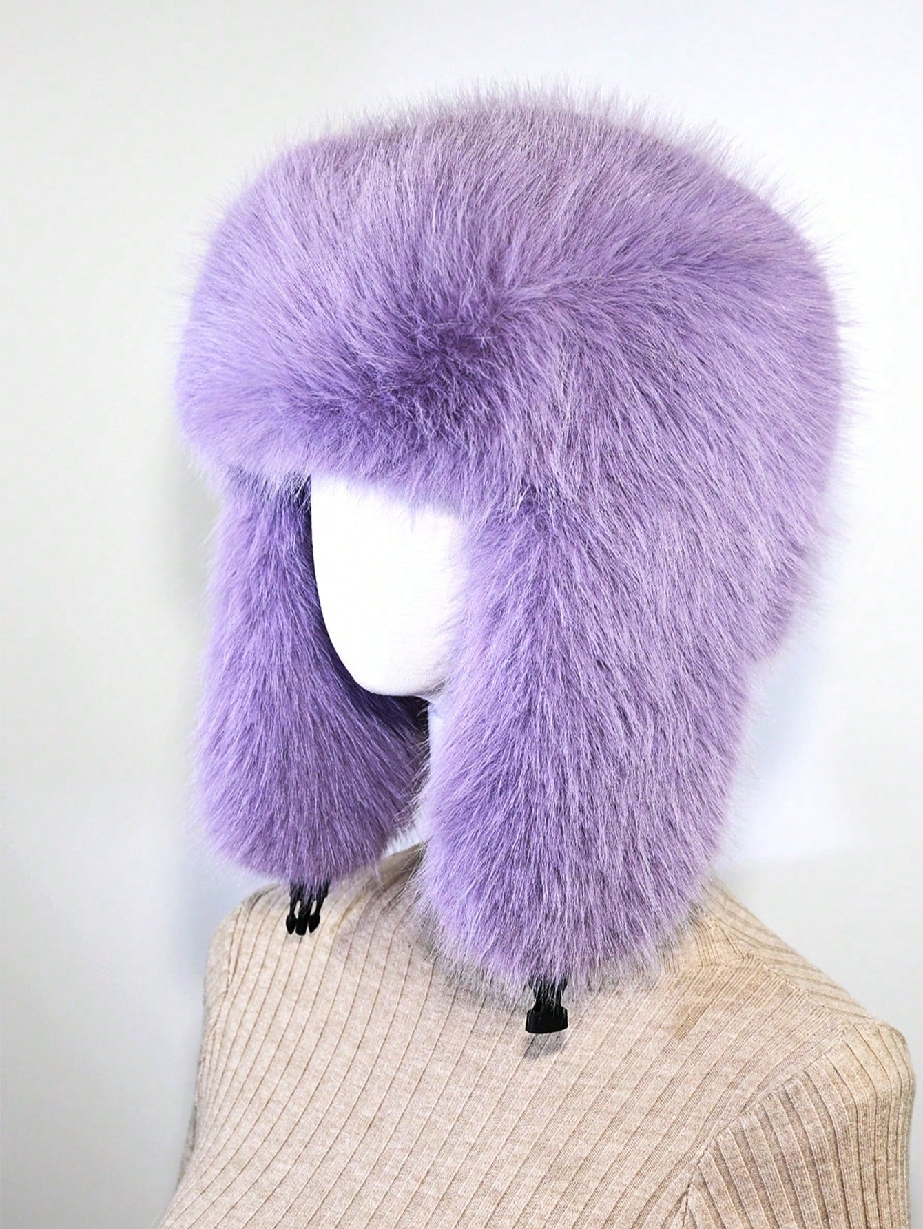 Thick Faux Fur Winter Trapper Hat Scarf Set