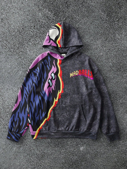 Men Oversized Graphic Hoodie