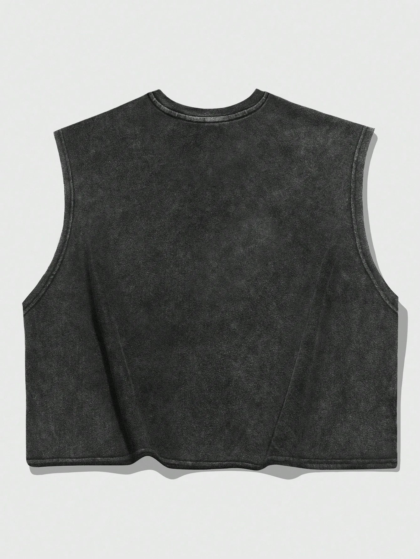 Men Gothic Print Loose Cropped Tank Top