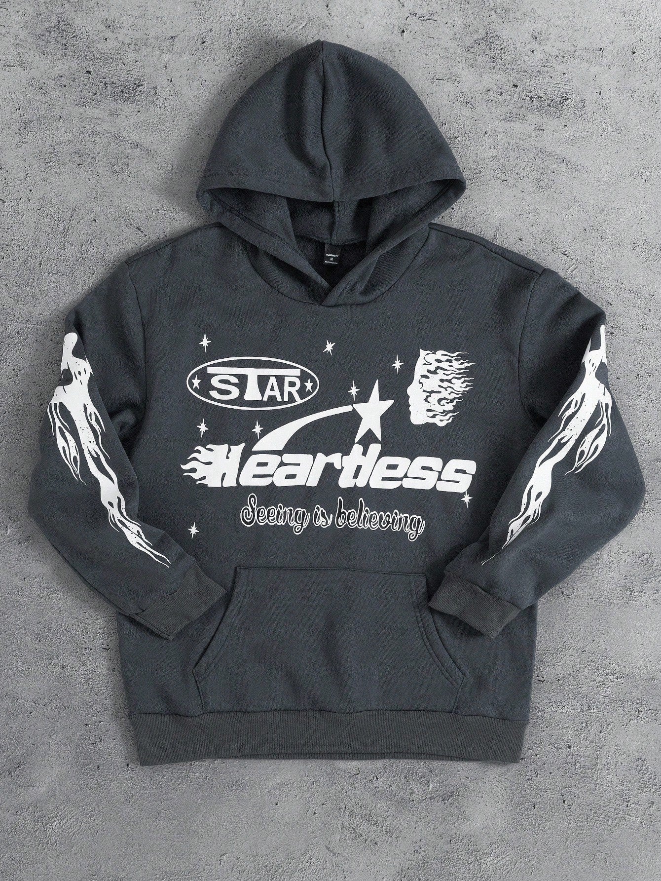 Y2K Men Star Print Hoodie