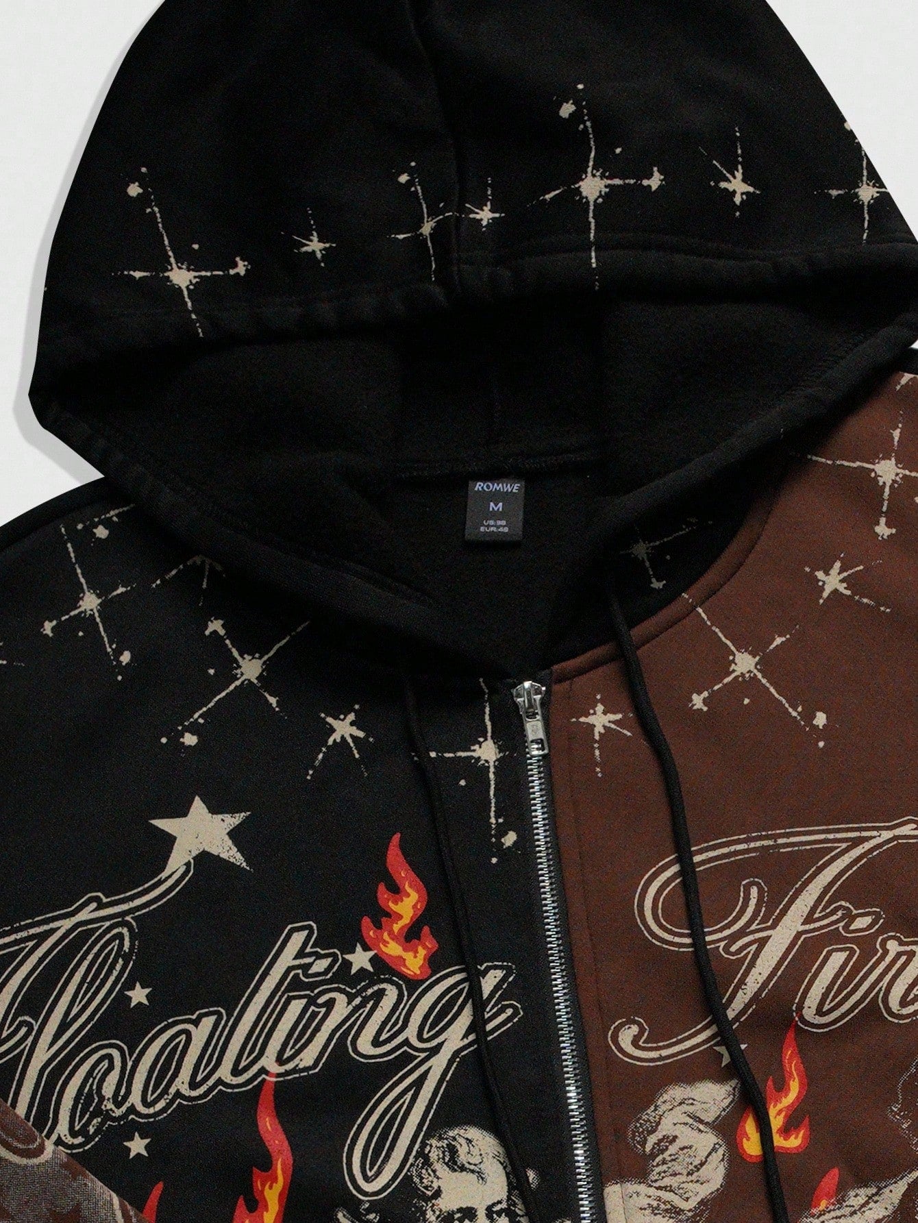 Men Patchwork Color Block Zip Hoodie
