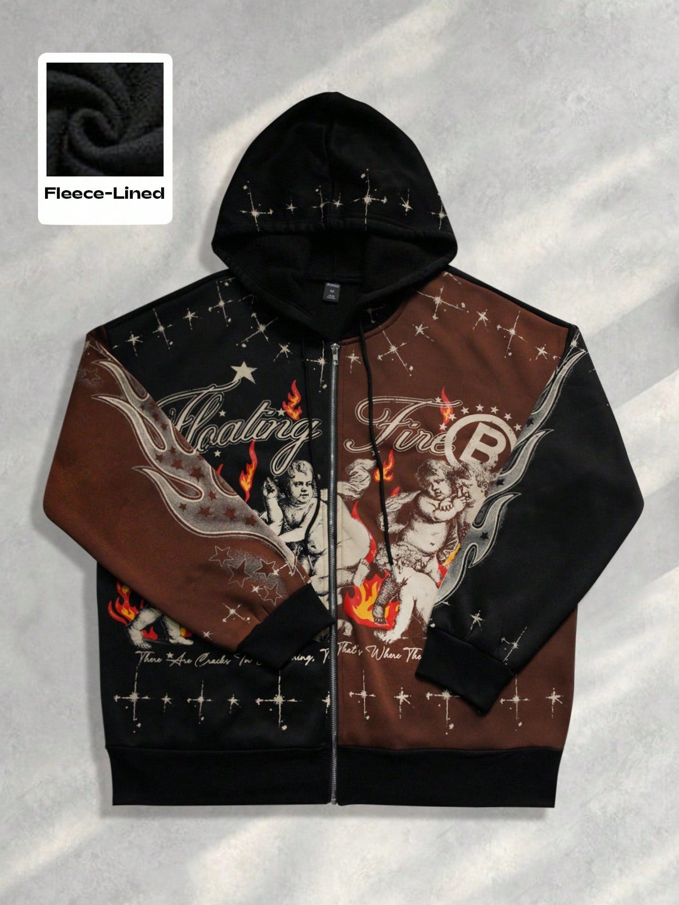 Men Patchwork Color Block Zip Hoodie