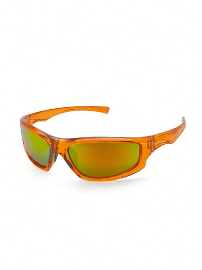 Orange Frame Y2K Unisex Streetwear Fashion Glasses