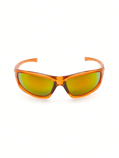 Orange Frame Y2K Unisex Streetwear Fashion Glasses