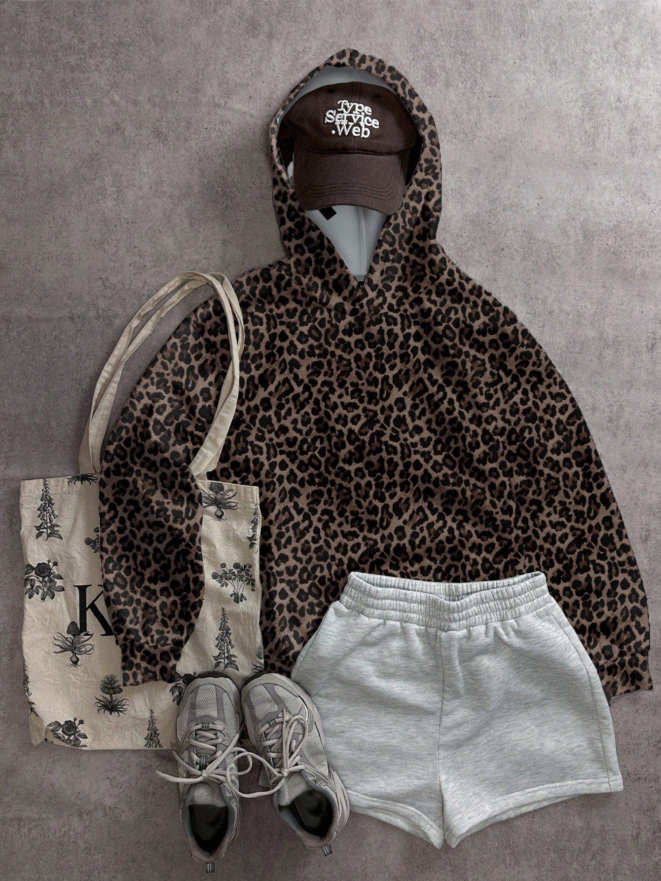 Women's Y2K Leopard Print Retro Streetwear Hoodie