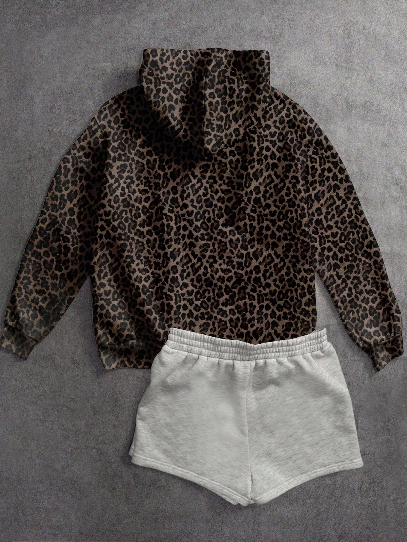 Women's Y2K Leopard Print Retro Streetwear Hoodie