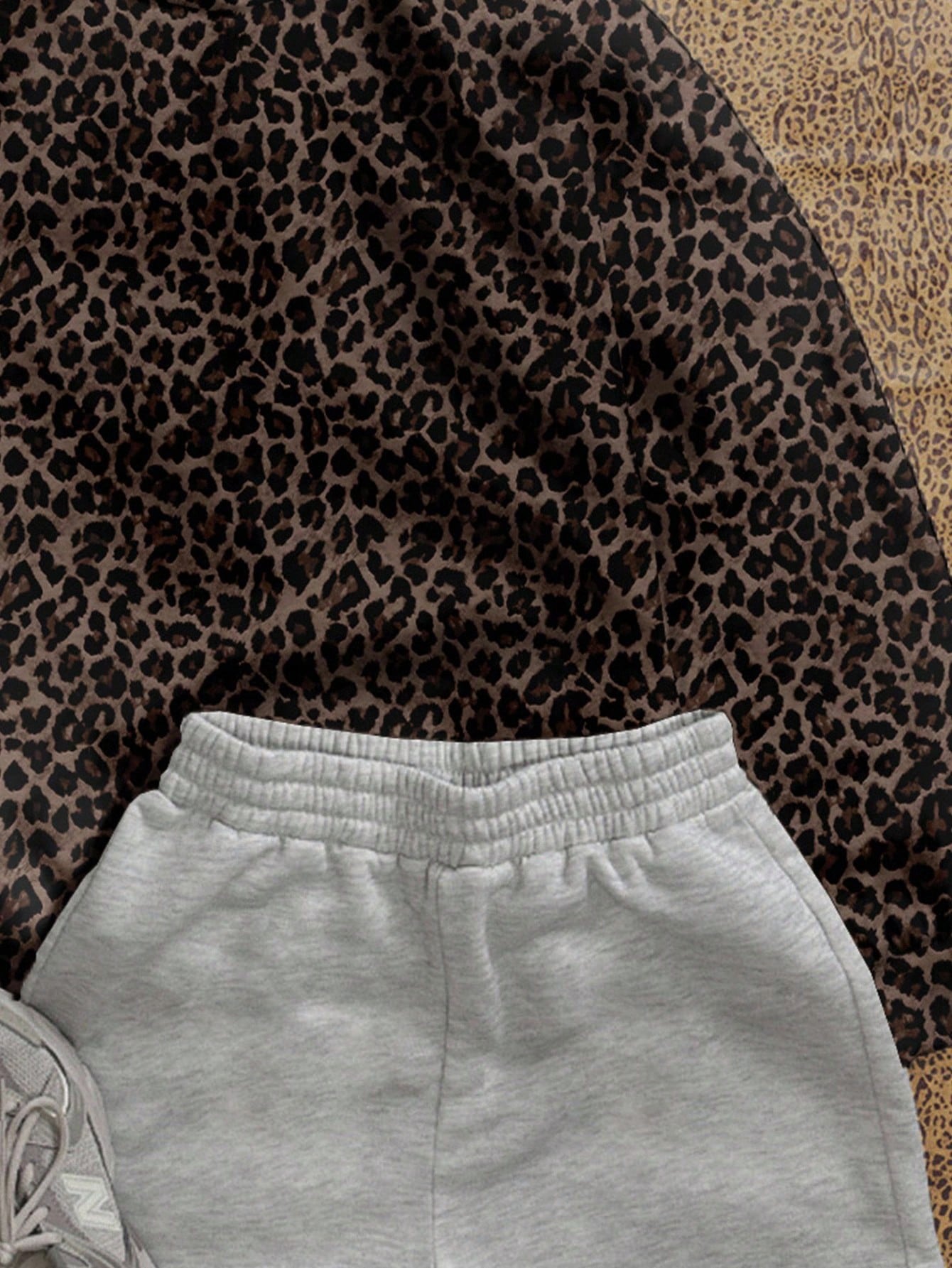 Women's Y2K Leopard Print Retro Streetwear Hoodie