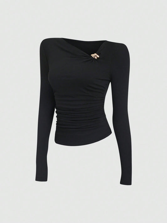 Vintage Asymmetrical Slim Fit T-Shirt