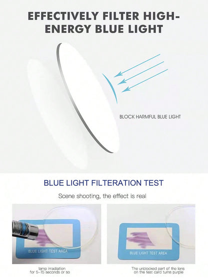 Cat Eye Blue Light Blocking Metal Gaming Glasses