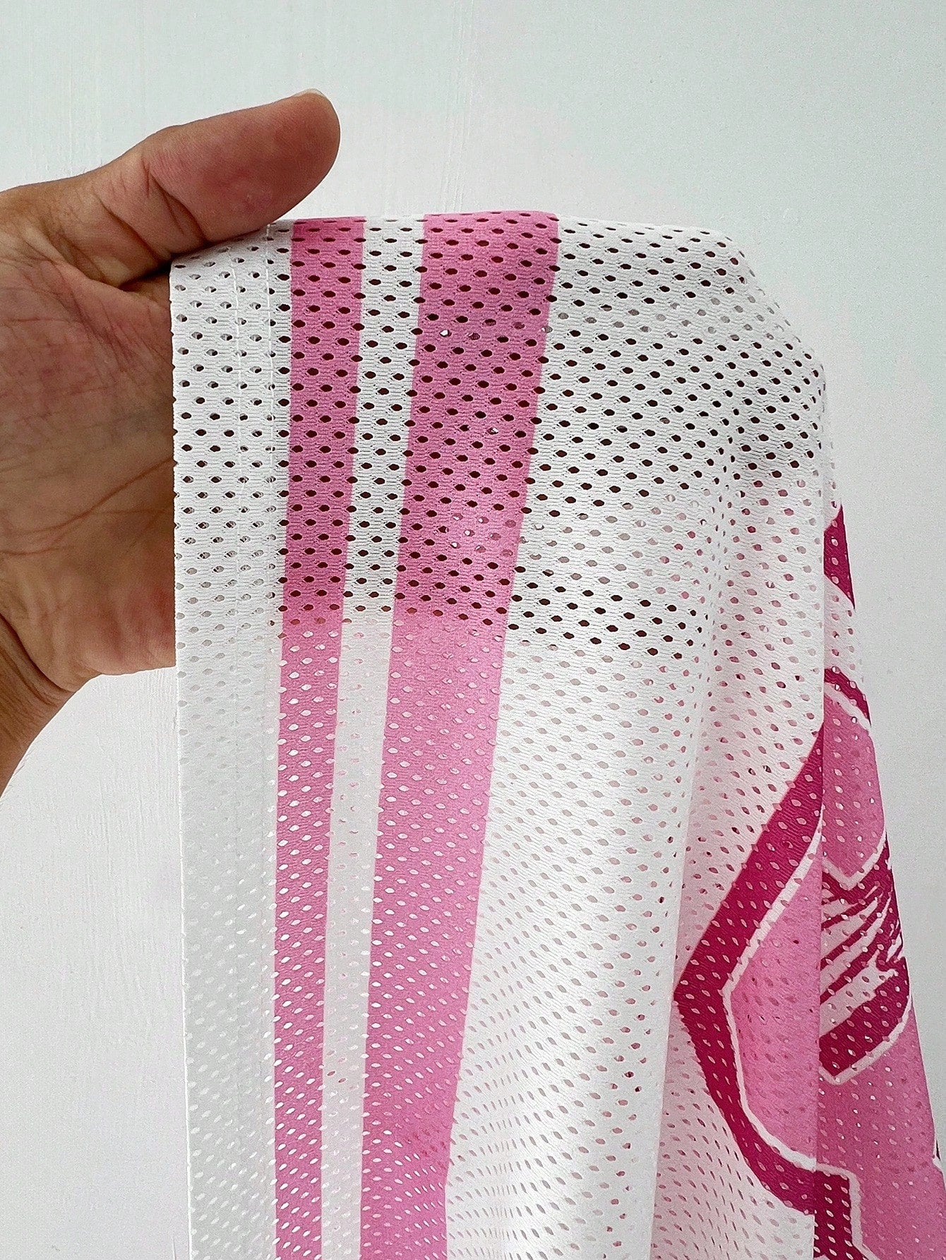 Women's Oversized Pink Colorblock Long Sleeve V-Neck Jersey