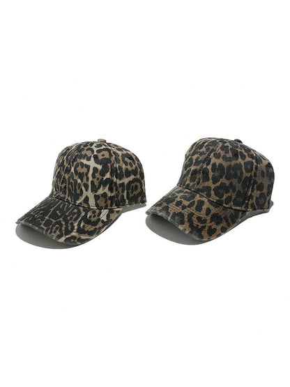 Women's Leopard Print Fashion Versatile Baseball Cap