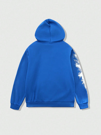 Men's Goth Skeleton Zip-Up Thermal Hoodie