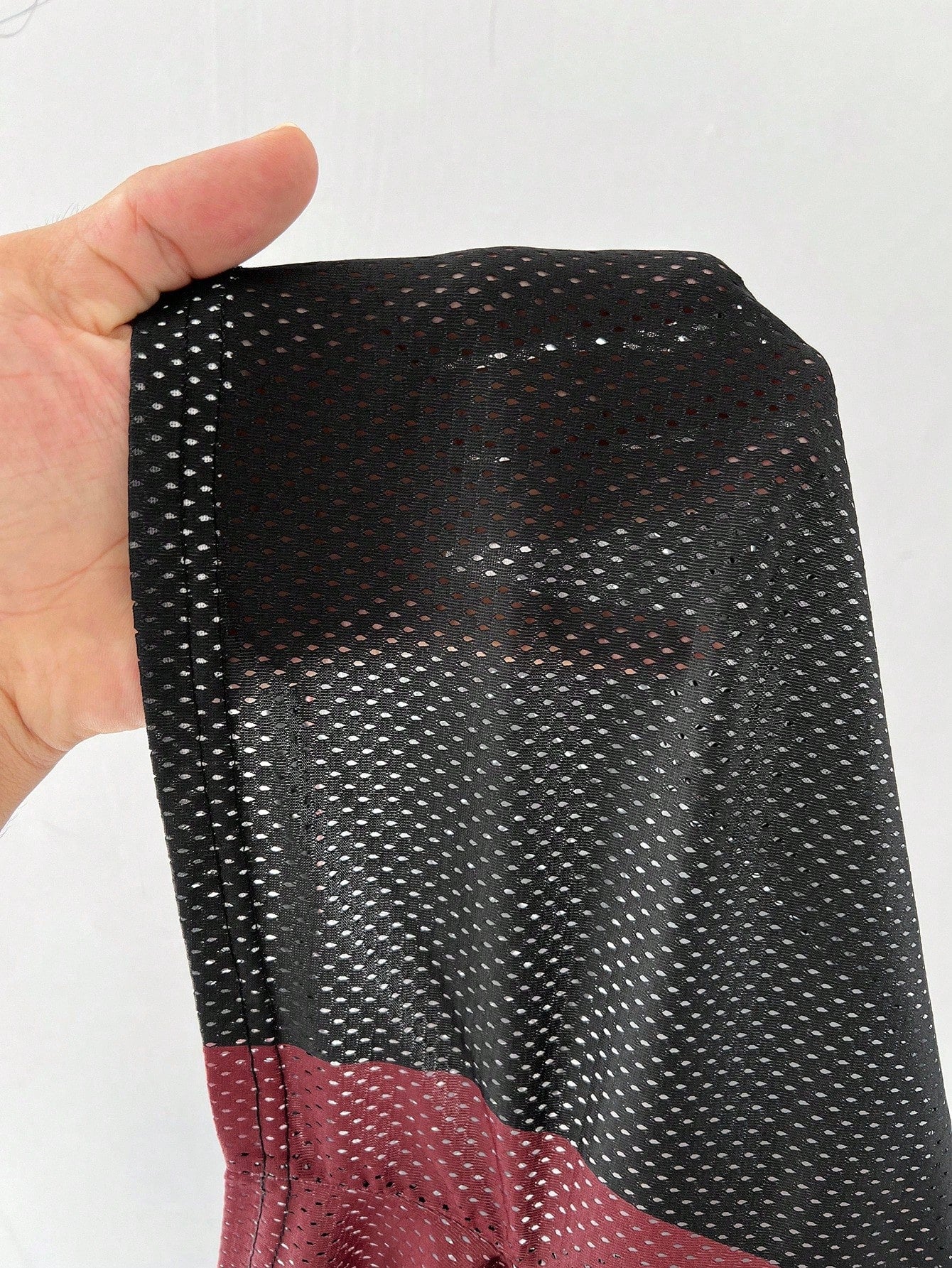 Women's Red & Black Loose Fit Satin Crop Top Jersey