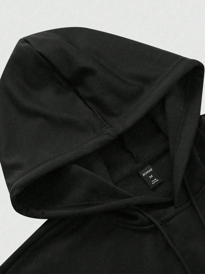 Men Letter Print Street Style Hoodie