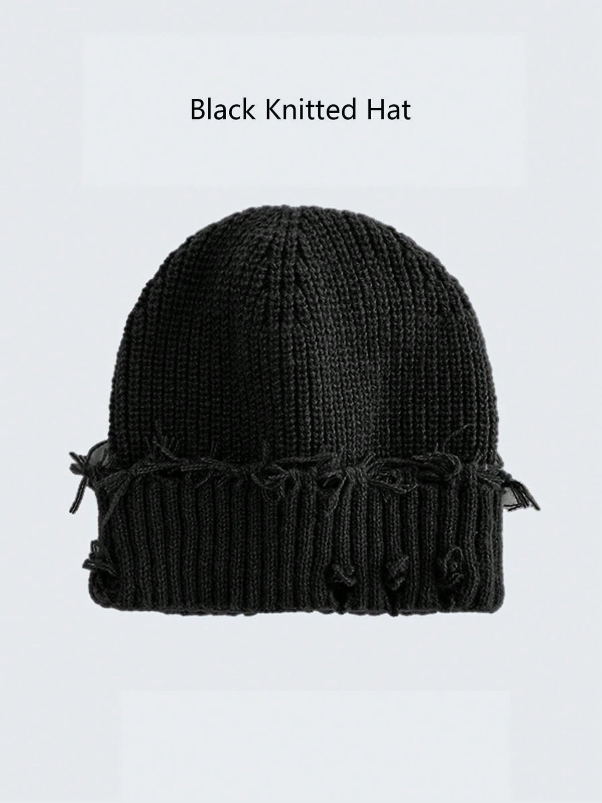 Unisex Frayed Distressed Street Style Knit Beanie