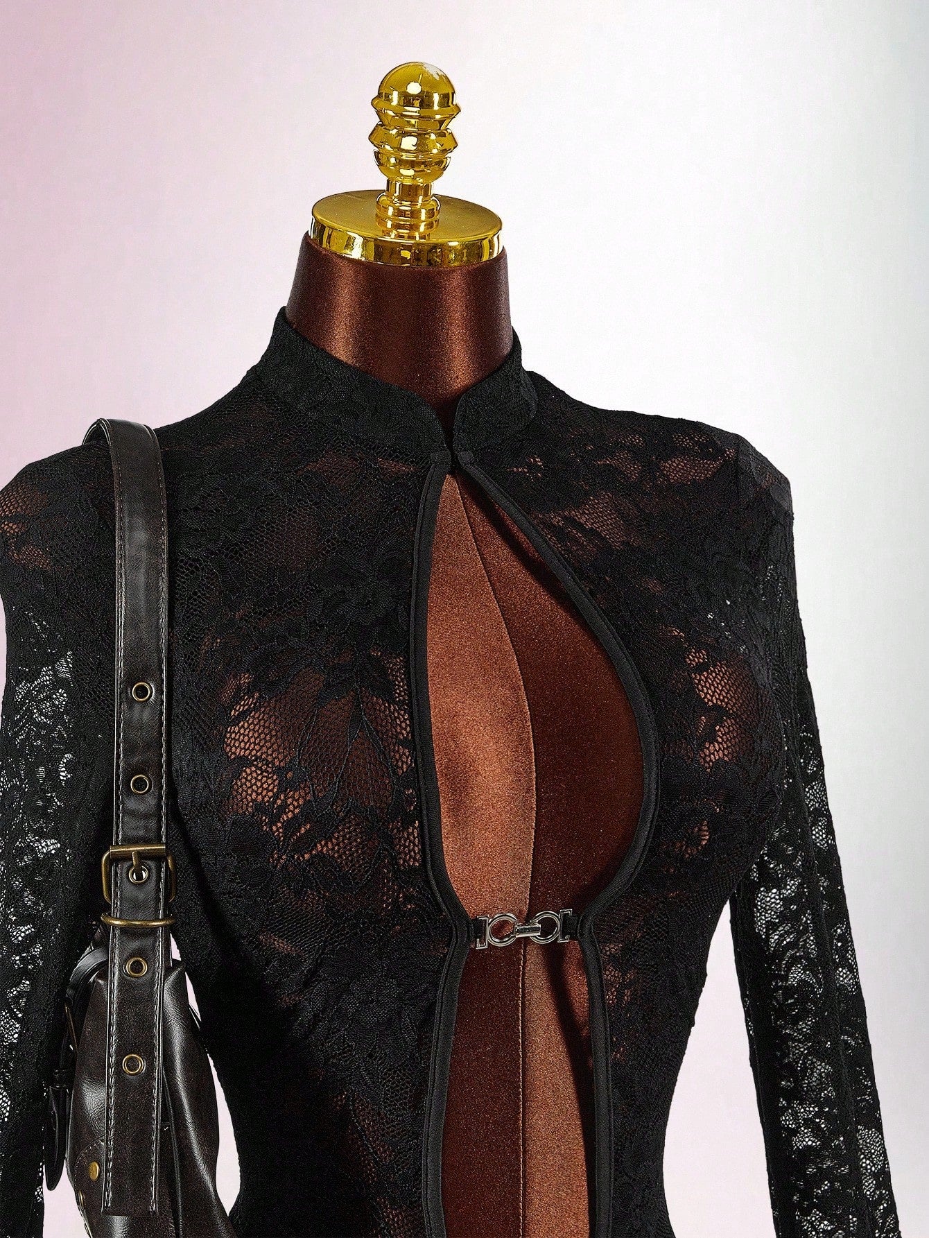 Sexy Hollow Out Lace Trim Bodycon Mini Party Dress