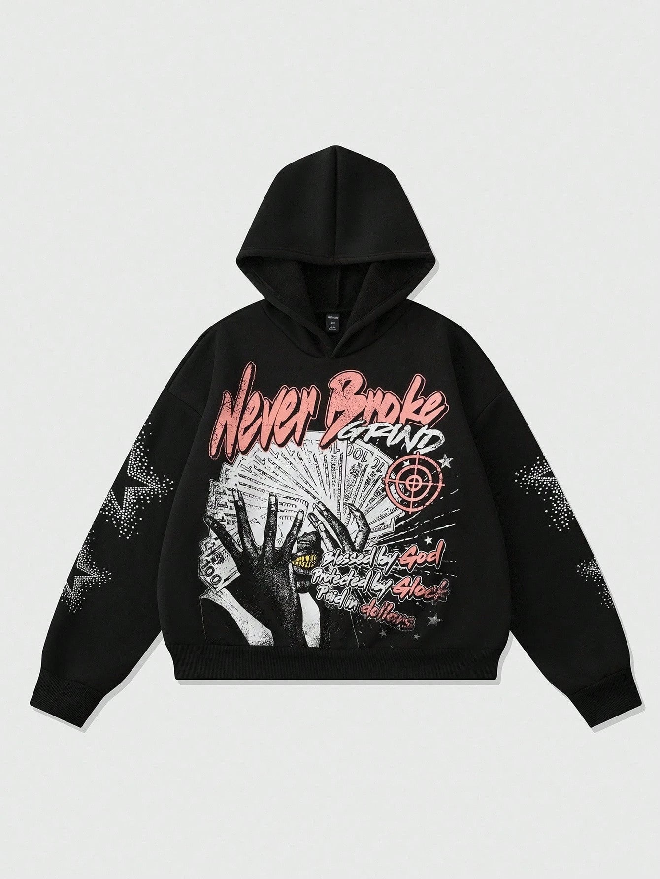 Men's Pentagram Letter Print Hoodie