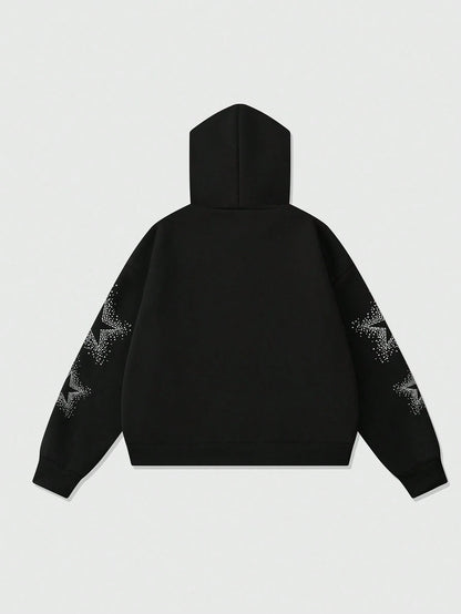Men's Pentagram Letter Print Hoodie