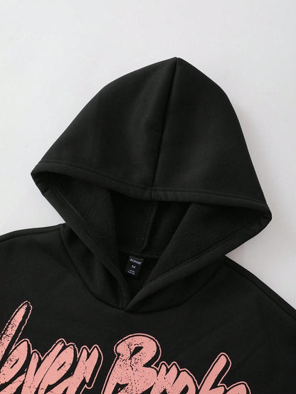 Men's Pentagram Letter Print Hoodie