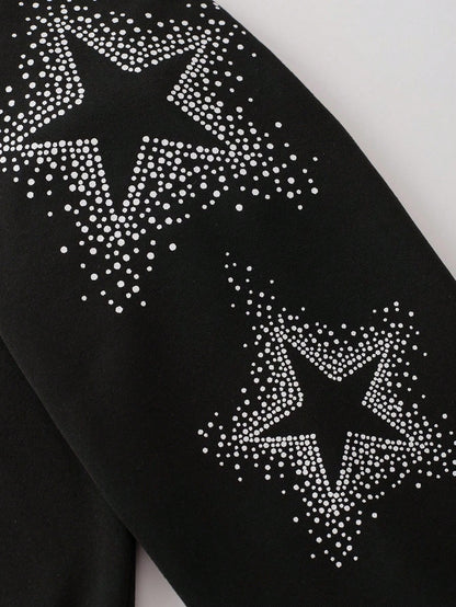 Men's Pentagram Letter Print Hoodie