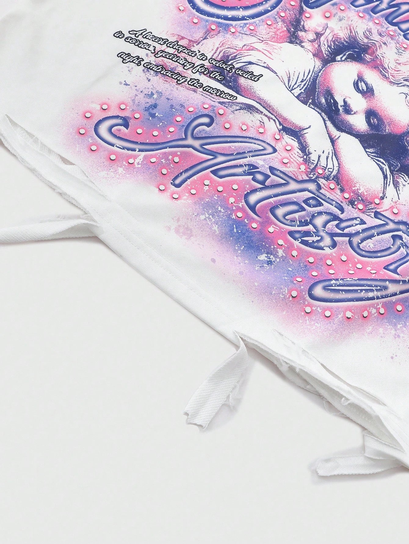 Men Vintage Cross Angel Graphic Sweatshirt