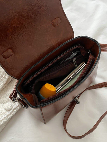 Women's Retro Clasp Mini Handbag Fashionable Daily Bag