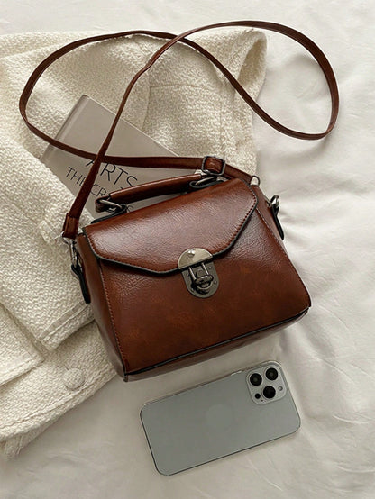 Women's Retro Clasp Mini Handbag Fashionable Daily Bag