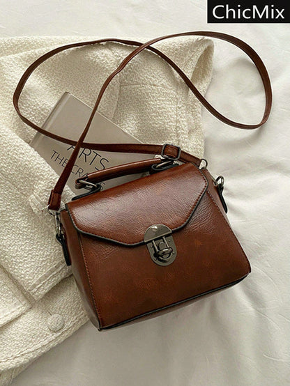 Women's Retro Clasp Mini Handbag Fashionable Daily Bag