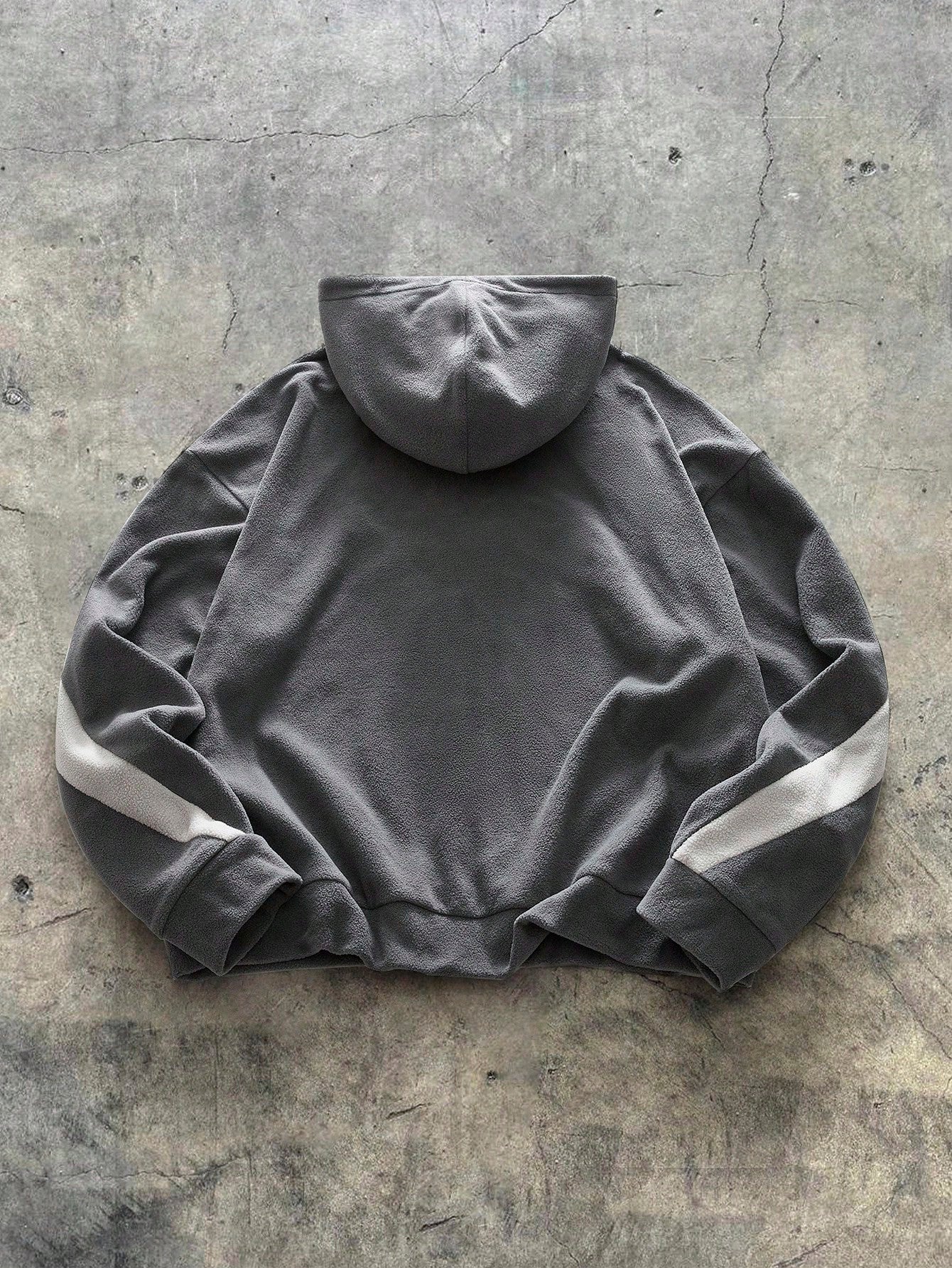 Men Y2K Fluffy Colorblock Racing Hoodie