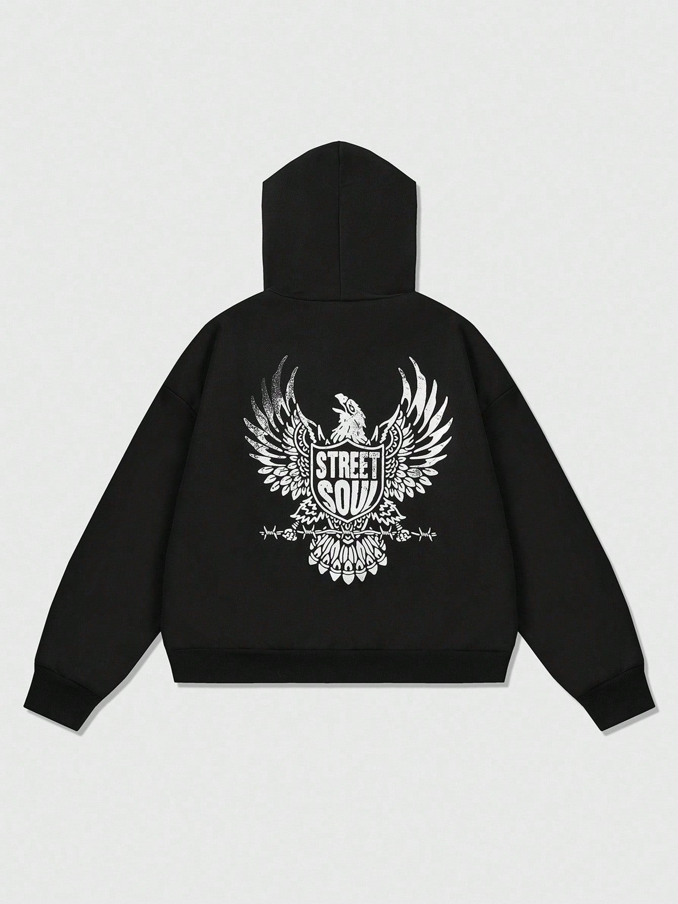 Men's Retro Graphic Zip-Up Hoodie