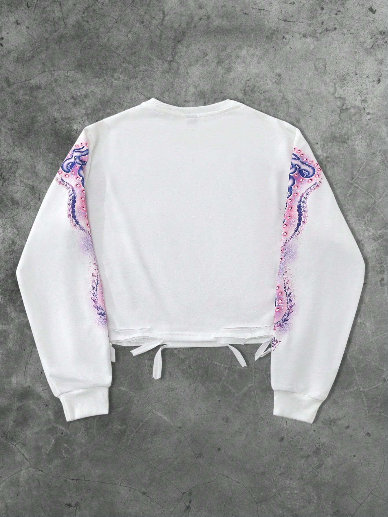 Men Vintage Cross Angel Graphic Sweatshirt