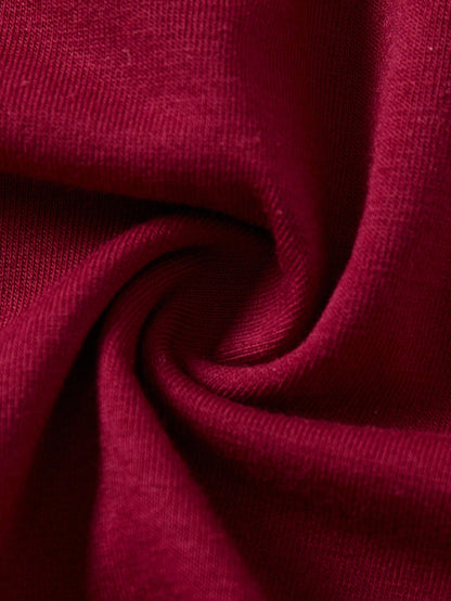 Oversized V-Neck Striped Letter Drop Shoulder Jersey