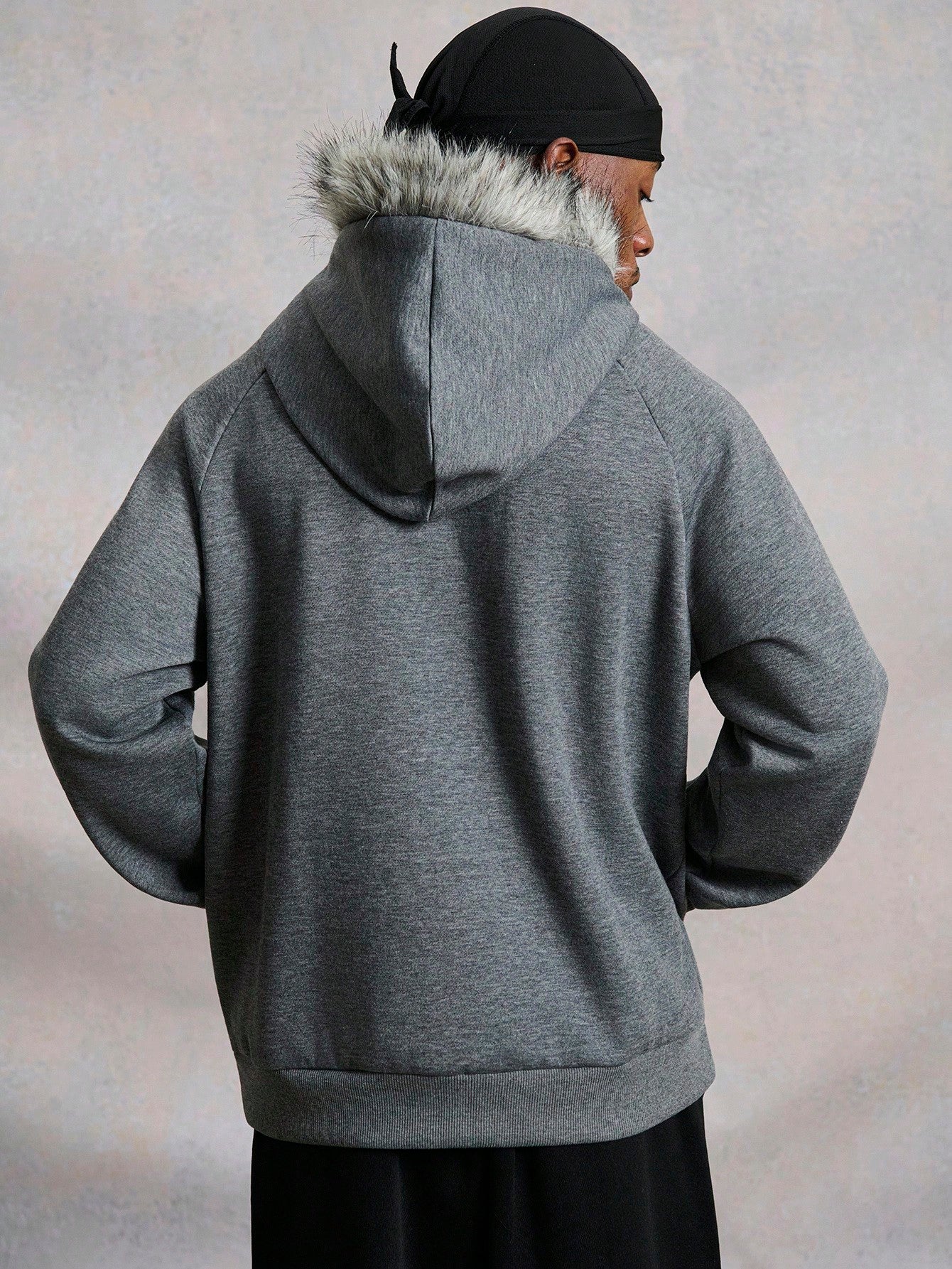 Men's Letter Graphic Raglan Fleece Hoodie