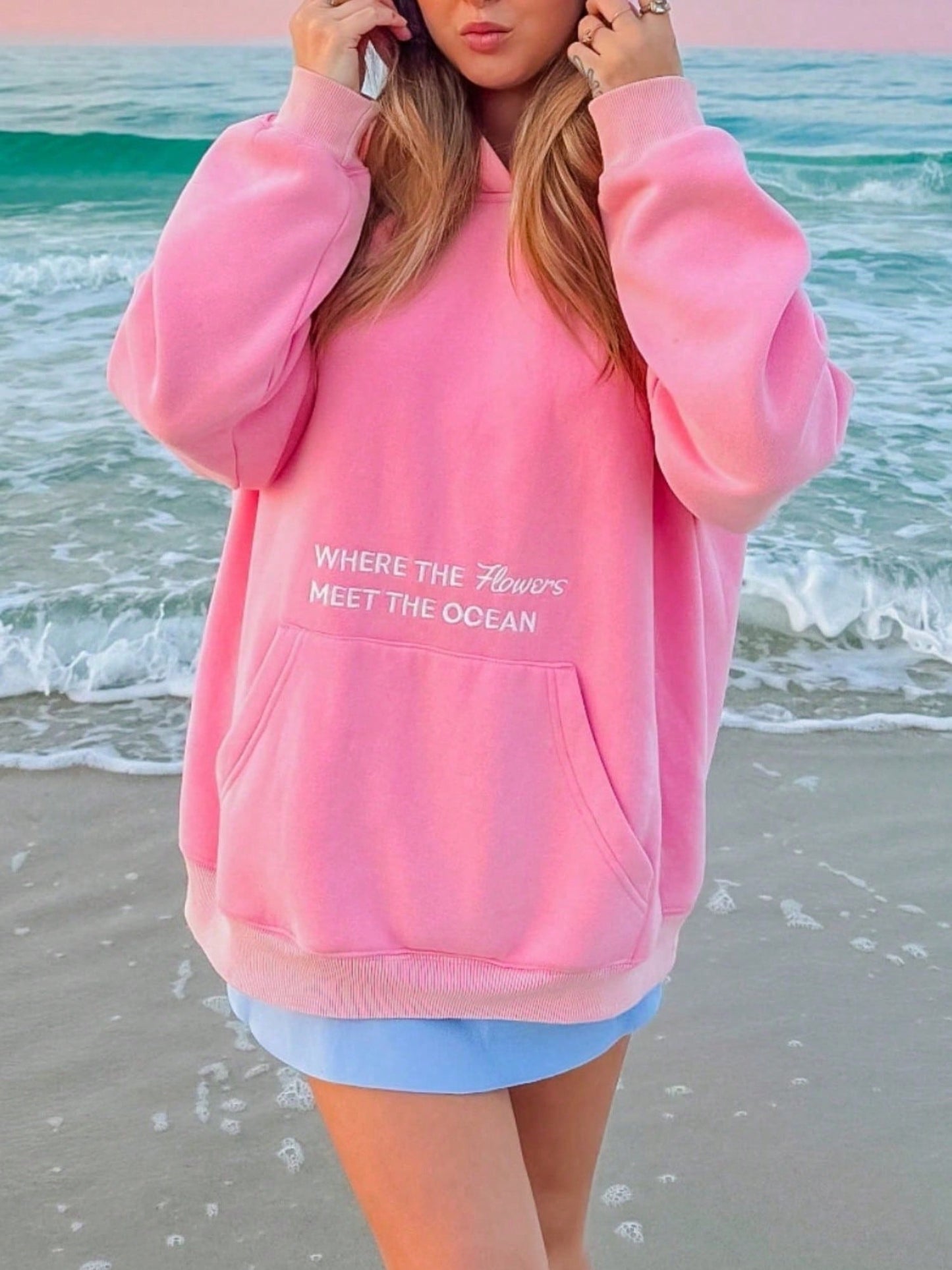Y2K Floral Embroidered Oversized Graphic Hoodie