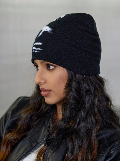 DareSee Y2K Geometric Pattern Men's Jacquard Knit Hat