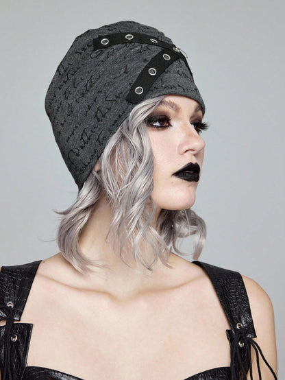 Grunge Punk Criss Cross Beanie Hat