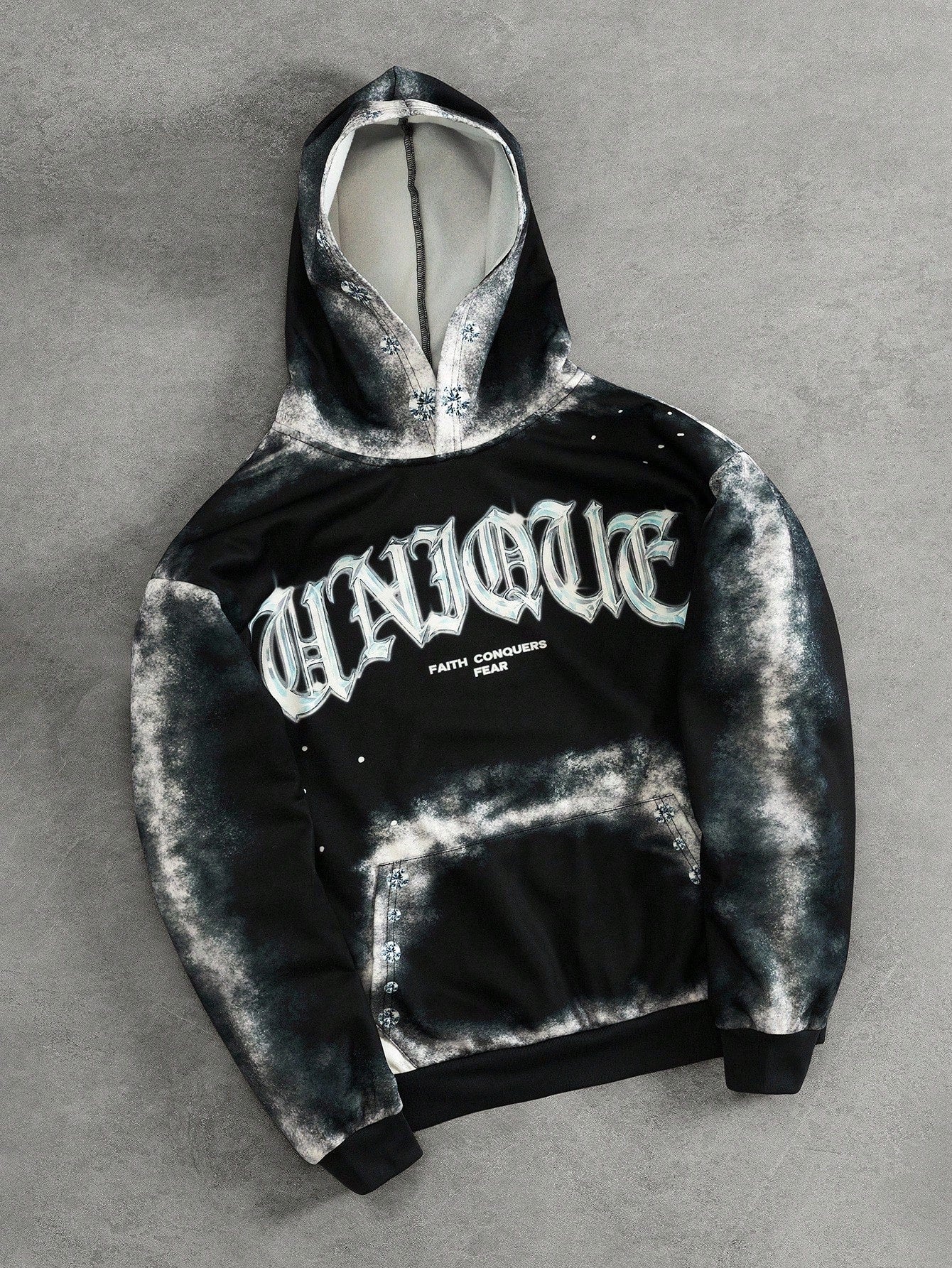 Men Ombre Letter Print Hoodie