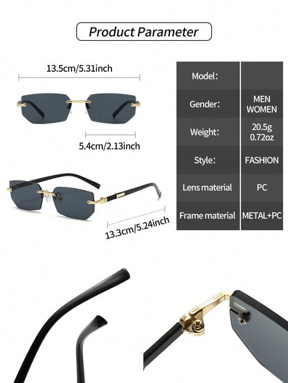 Ultra-Thin Frameless Y2K Fashion Sunglasses for Women