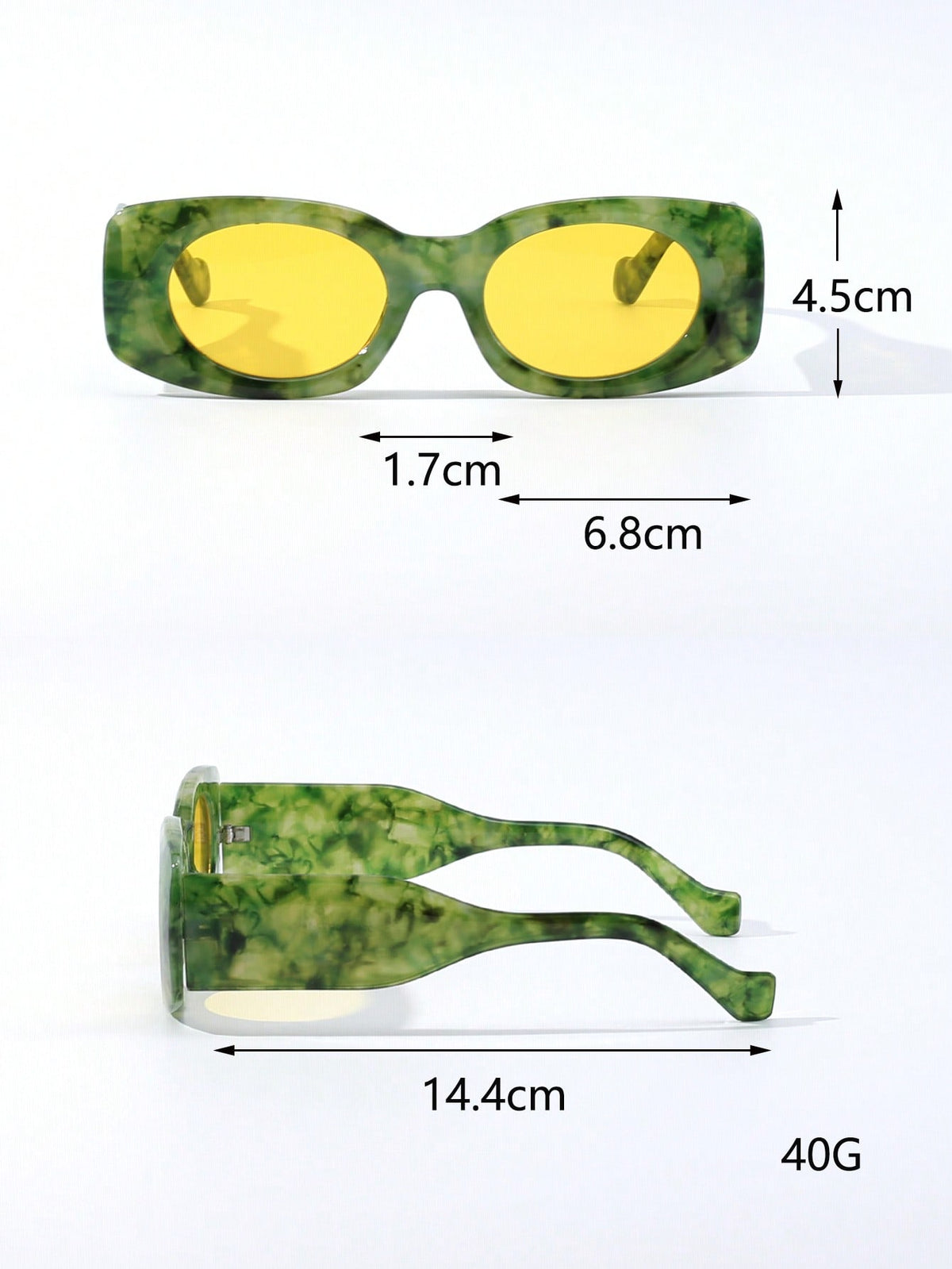 Retro Cat-Eye Marble Pattern Y2K Fashion Glasses
