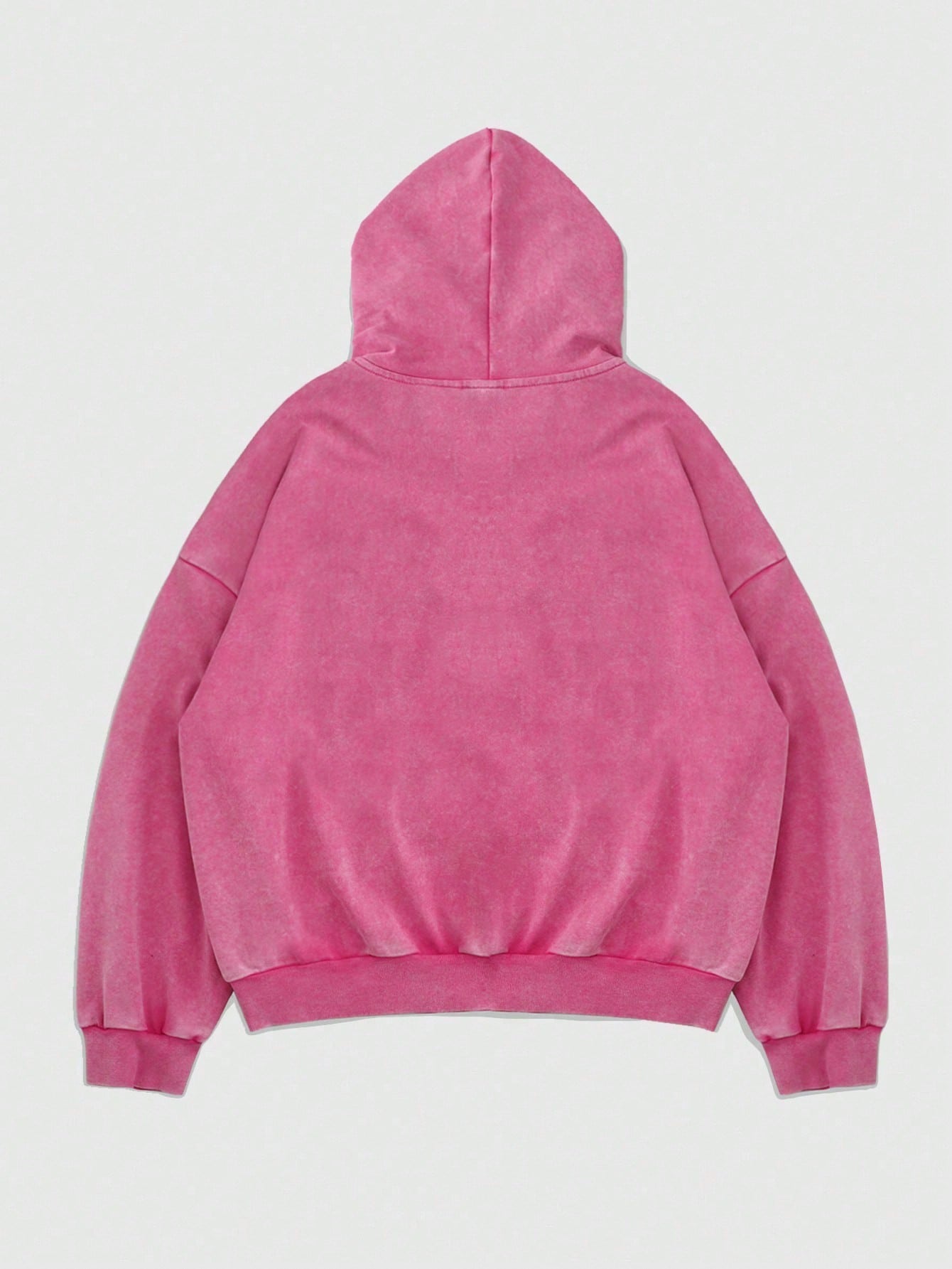 Vintage Pink Y2K Washed Graphic Embroidered Hoodie
